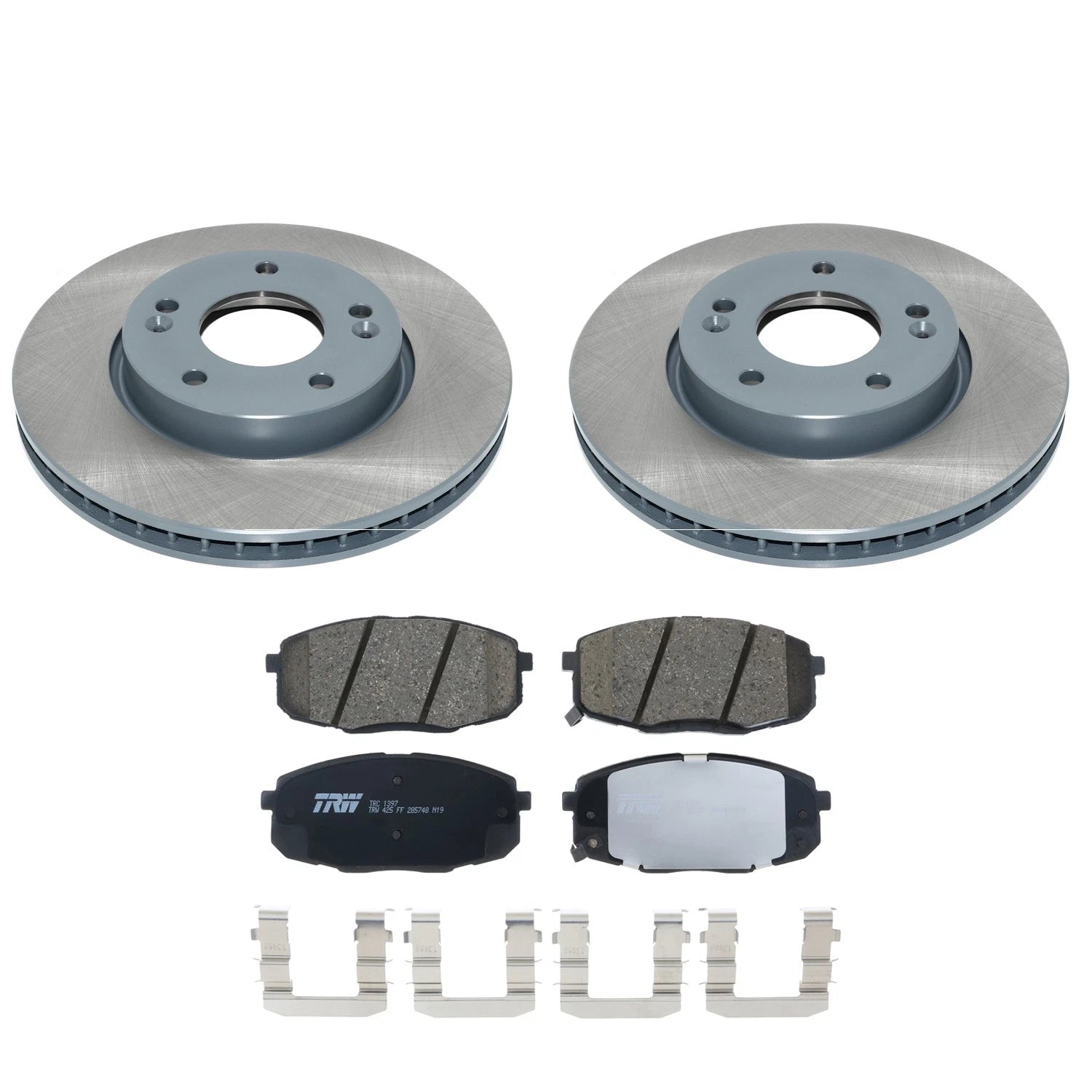 DuraGo Front Rotors & TRW Pro Ceramic Disc Brake Pads Kit for Forte Koup (2010–2016)