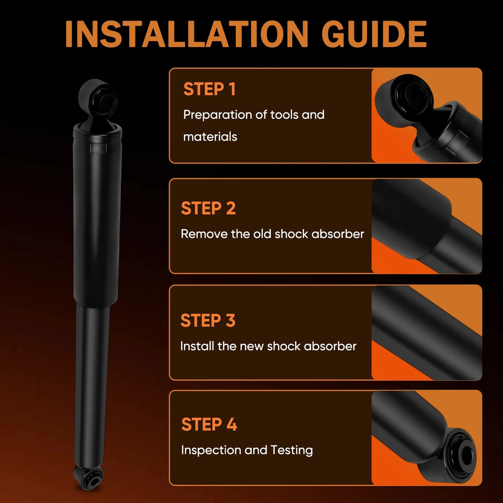 Rear Pair Suspension Struts for GMC Sierra 1500, Chevy Silverado 1500 (2007-2019)