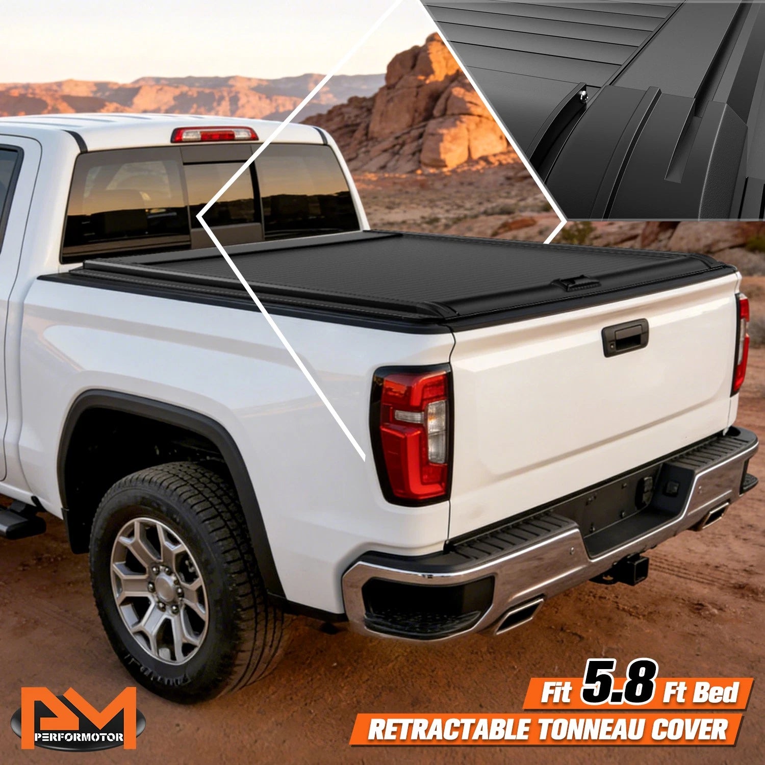 Retractable Tonneau Cover for Chevrolet Silverado GMC Sierra 1500 (2014–2026)
