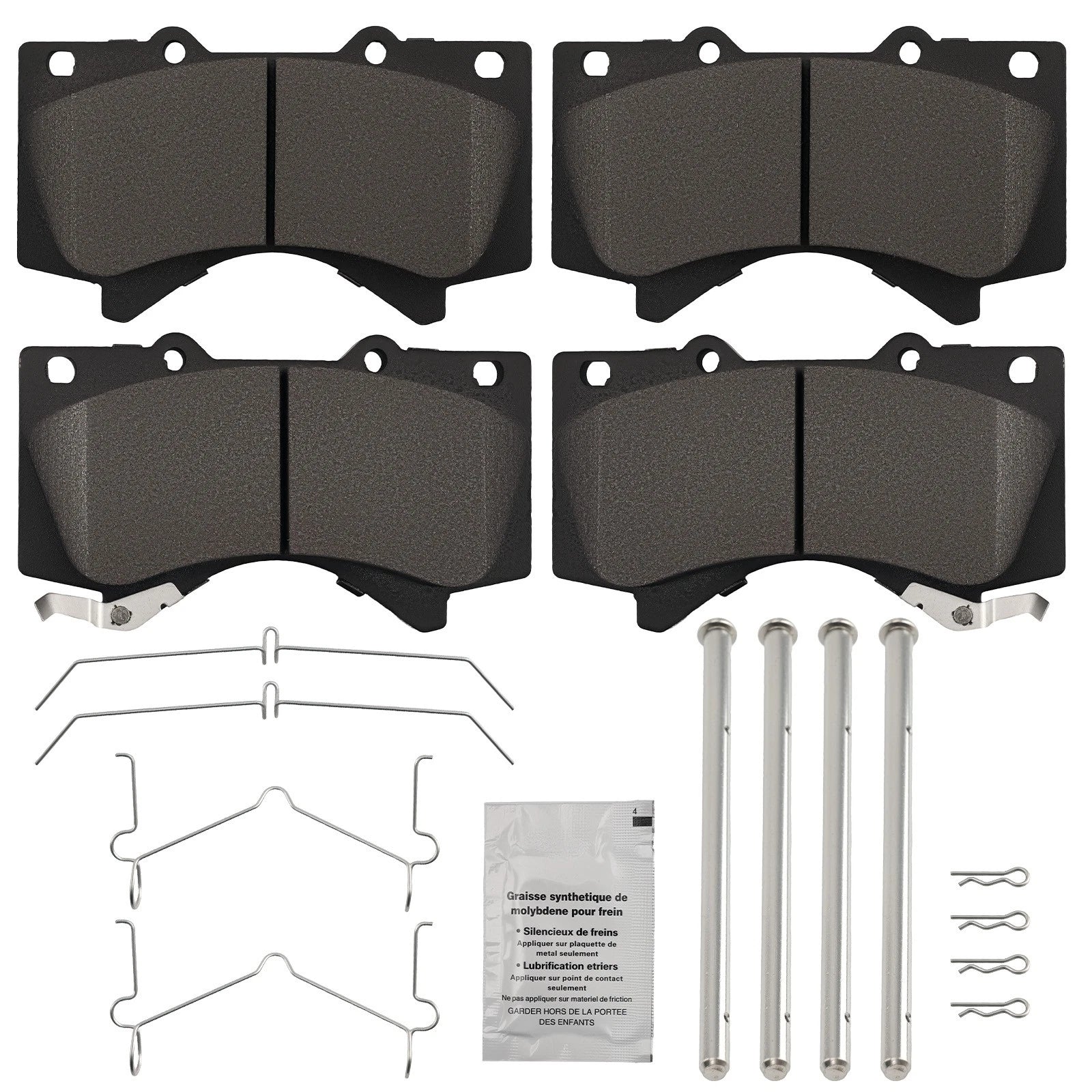Front Brake Pads Kit for Lexus LX570 (2008–2021) Toyota Sequoia (2008–2022) D1303