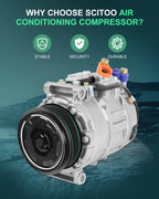 A/C Compressor with Clutch for Freightliner Sprinter 2500 3500 (2010–2018)