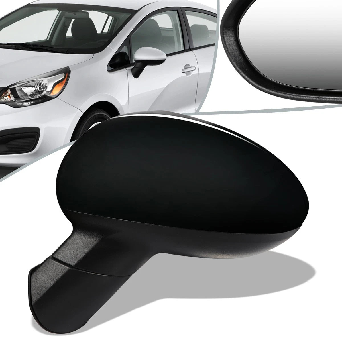 Heated Power Adjustment Driver Side Door Mirror for Kia Rio (2014–2017)