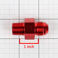 Red 8-AN Flare to 1/2" NPT Fitting Coupler Adapter with 1/8" Port