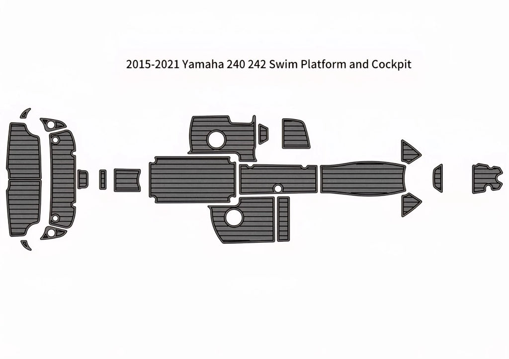 EVA Faux Teak Deck Floor Pad for Yamaha 240/242 (2015–2021)