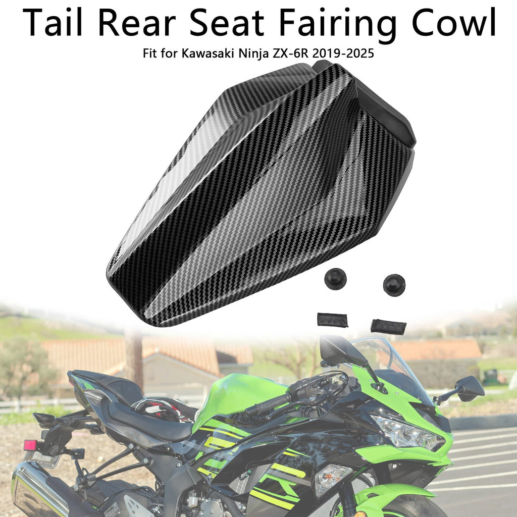 Racing Tail Rear Seat Fairing Cowl for Kawasaki ZX6R (2019–2025) Carbon