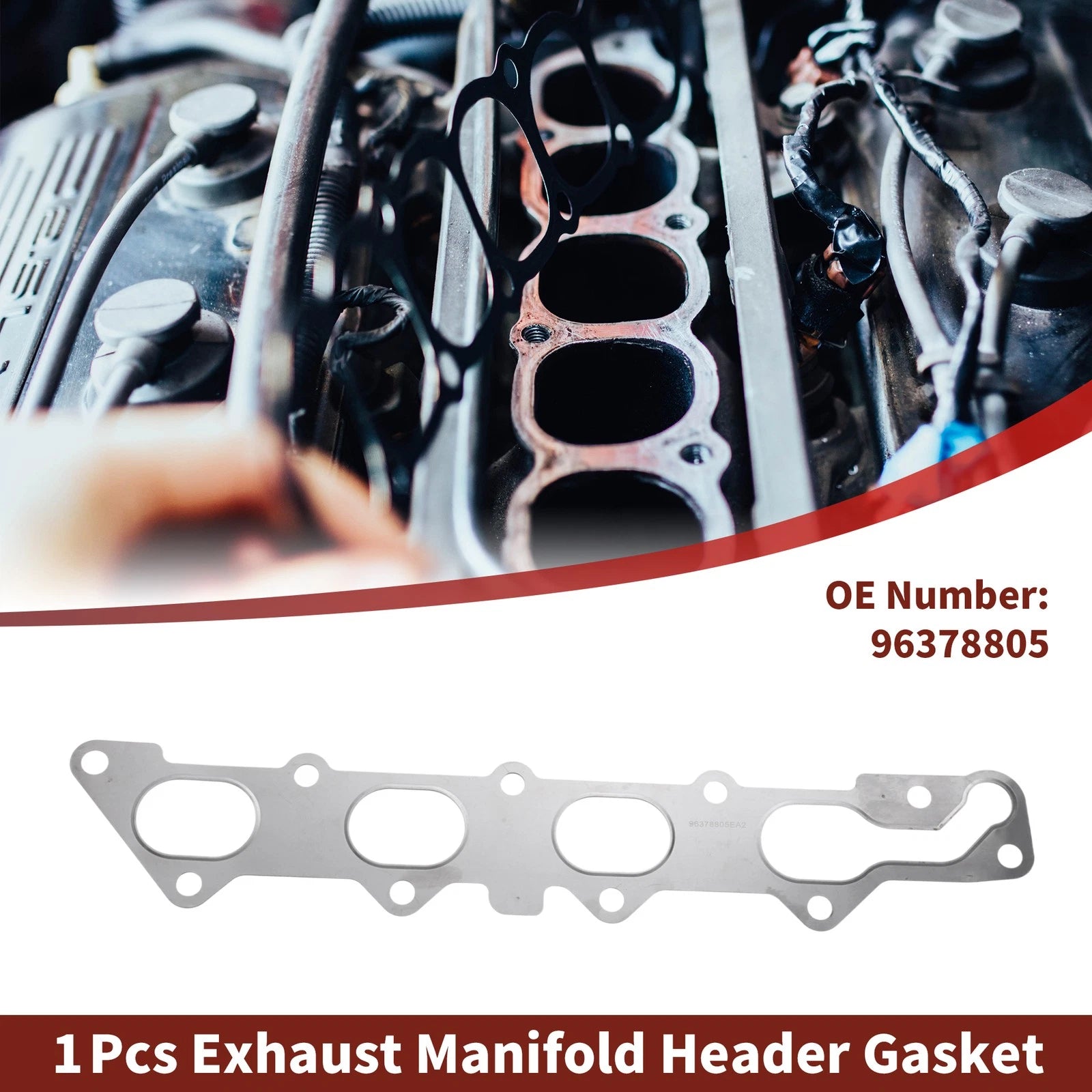 Exhaust Manifold Header Gasket for Chevrolet Aveo (2003–2013) No.96378805
