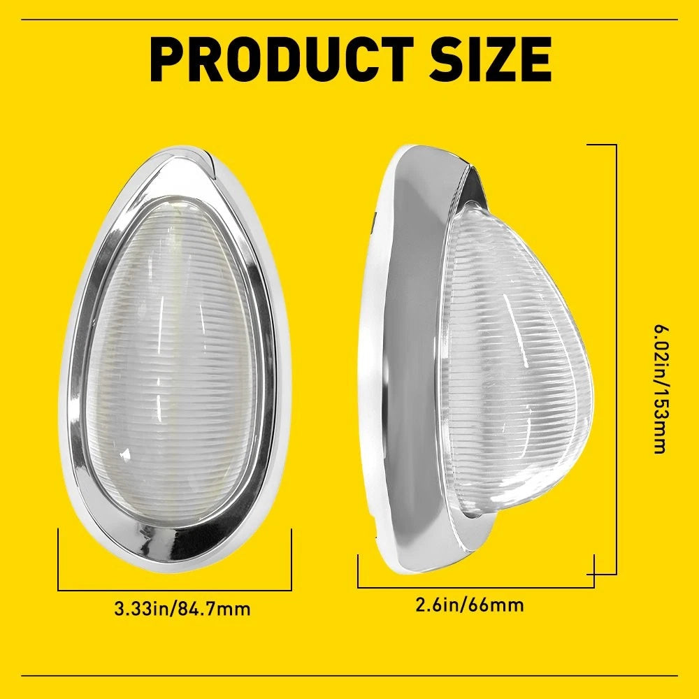 2X Clear Lens Amber LED Side Marker Light for Freightliner Century Columbia (1996–2009)
