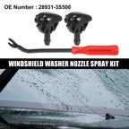 3X Front Windshield Washer Nozzle Kit 28931-3S500 for Nissan Frontier (1998–2004)