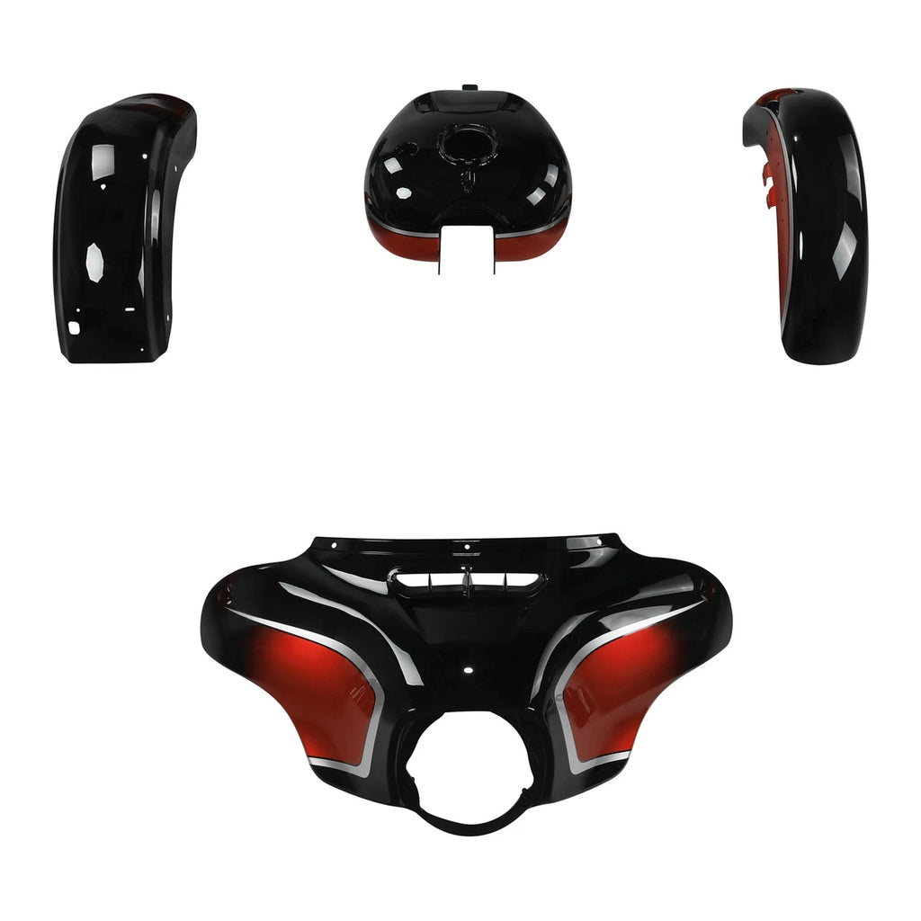 Fairings for Harley CVO Street Glide (2014–2024) Sunset Orange/Black Fade