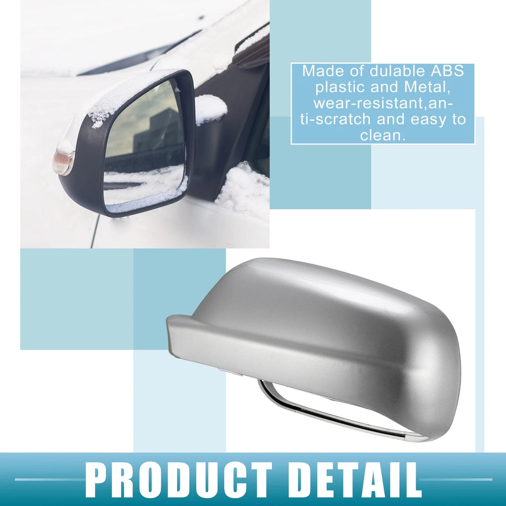 1 Pair Rearview Mirror Cover for VW Jetta (1999–2005) NO.3B1857538B/3B0857538 Silver Tone