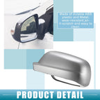 1 Pair Rearview Mirror Cover for VW Jetta (1999–2005) NO.3B1857538B/3B0857538 Silver Tone