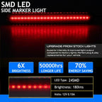 LED Side Marker Lights Smoked Lens for Dodge Challenger (2015–2023)