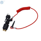 Ignition Key Switch with Safety Lanyard for Evinrude Johnson (175974, 5005801)