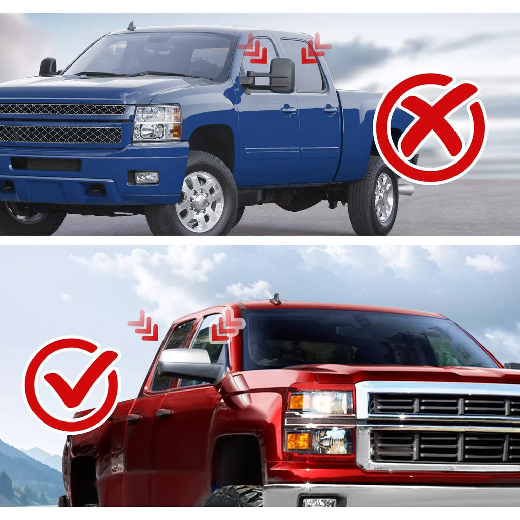 Clip-On Mirror Cover Caps for Chevy Silverado Tahoe GMC Sierra (2007–2014)
