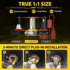 2X LED Headlight Bulbs for H11 H9 H80 (CANBUS, 6500K White)