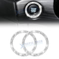 2x Push Start Button Bling Ignition Ring Sticker for Toyota (2014–2016)