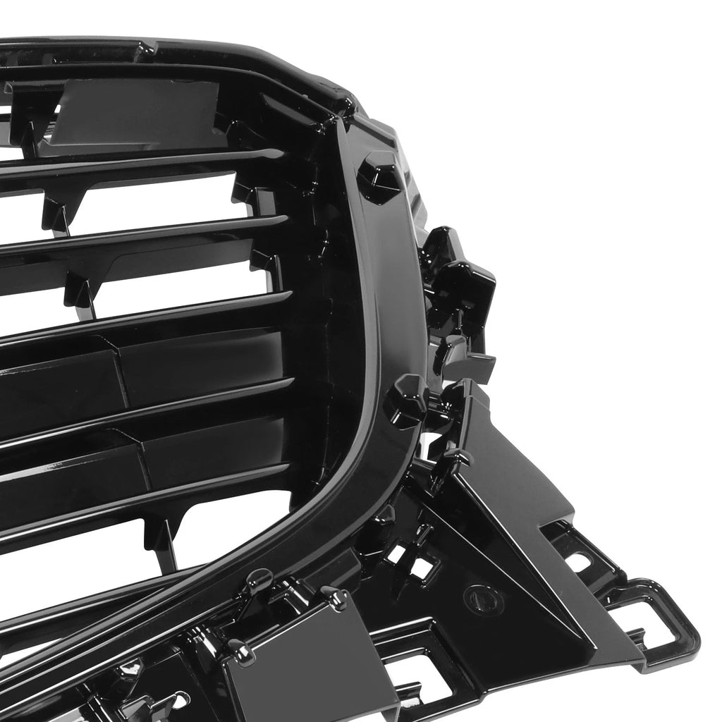 Front Bumper Grille for Mazda 3 (2014–2016) w/Collision Warning, Badge Slot