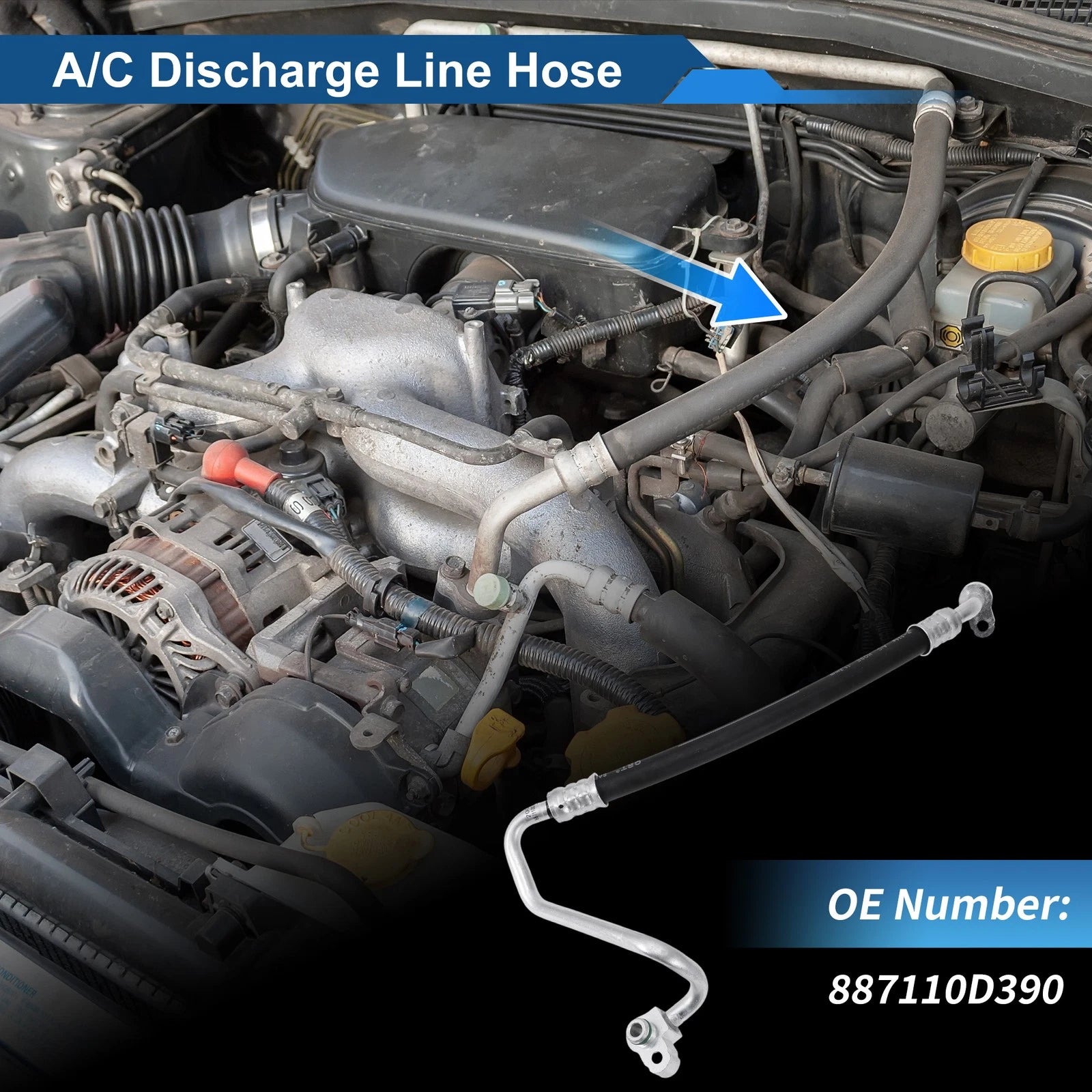 A/C Refrigerant Liquid Hose for Toyota Camry (2012–2017) No. 887110D390
