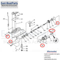 Seal Kit for Yamaha Outboard Gearcase Lower Unit (93101-15074)