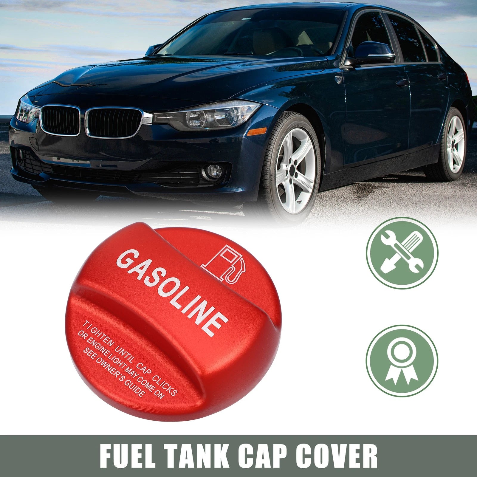 Fuel Tank Cap Cover for BMW 1 2 3 4 5 7 Series F10 (2011–2020) Red