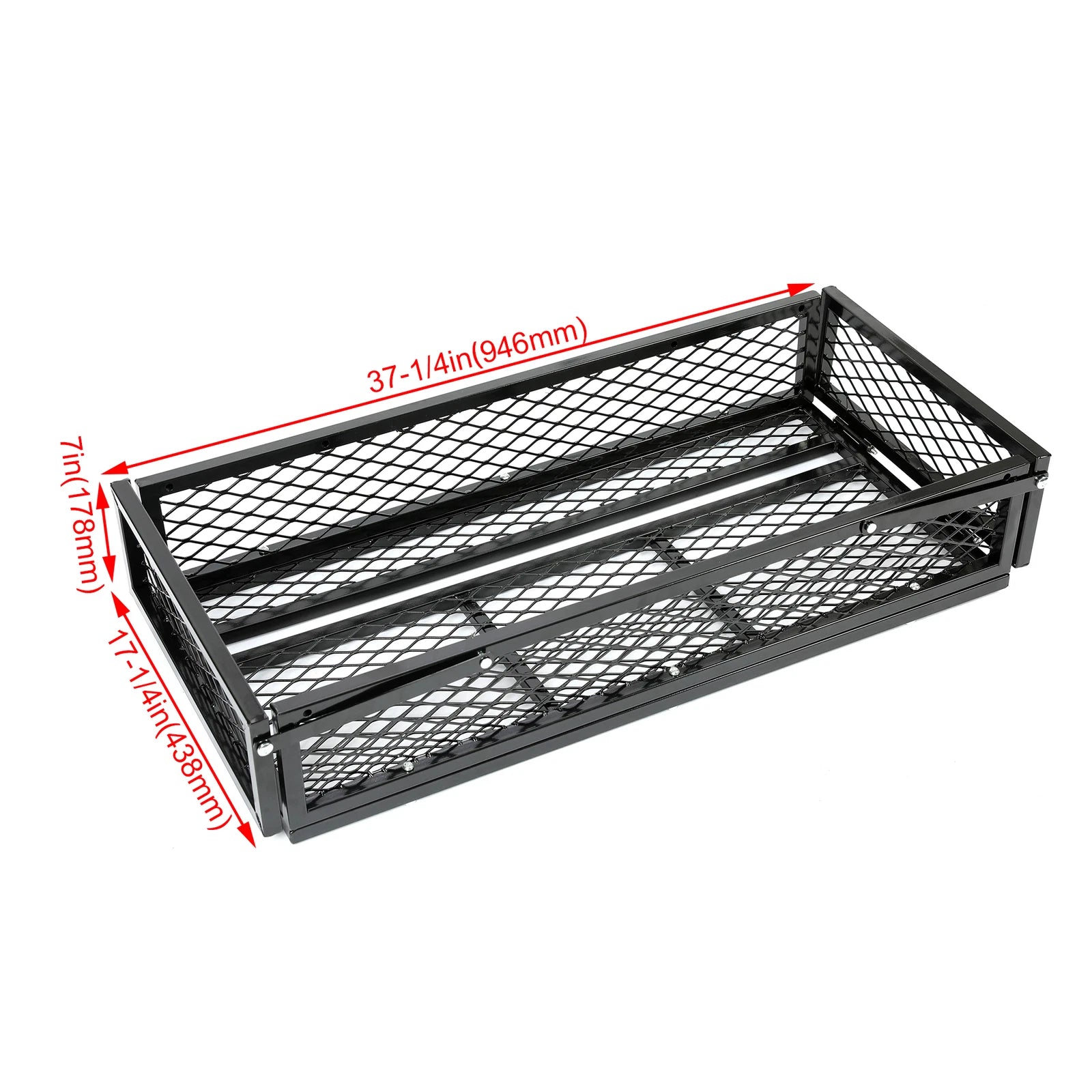 Cargo Basket Rack for ATV (Universal, Steel, Black)
