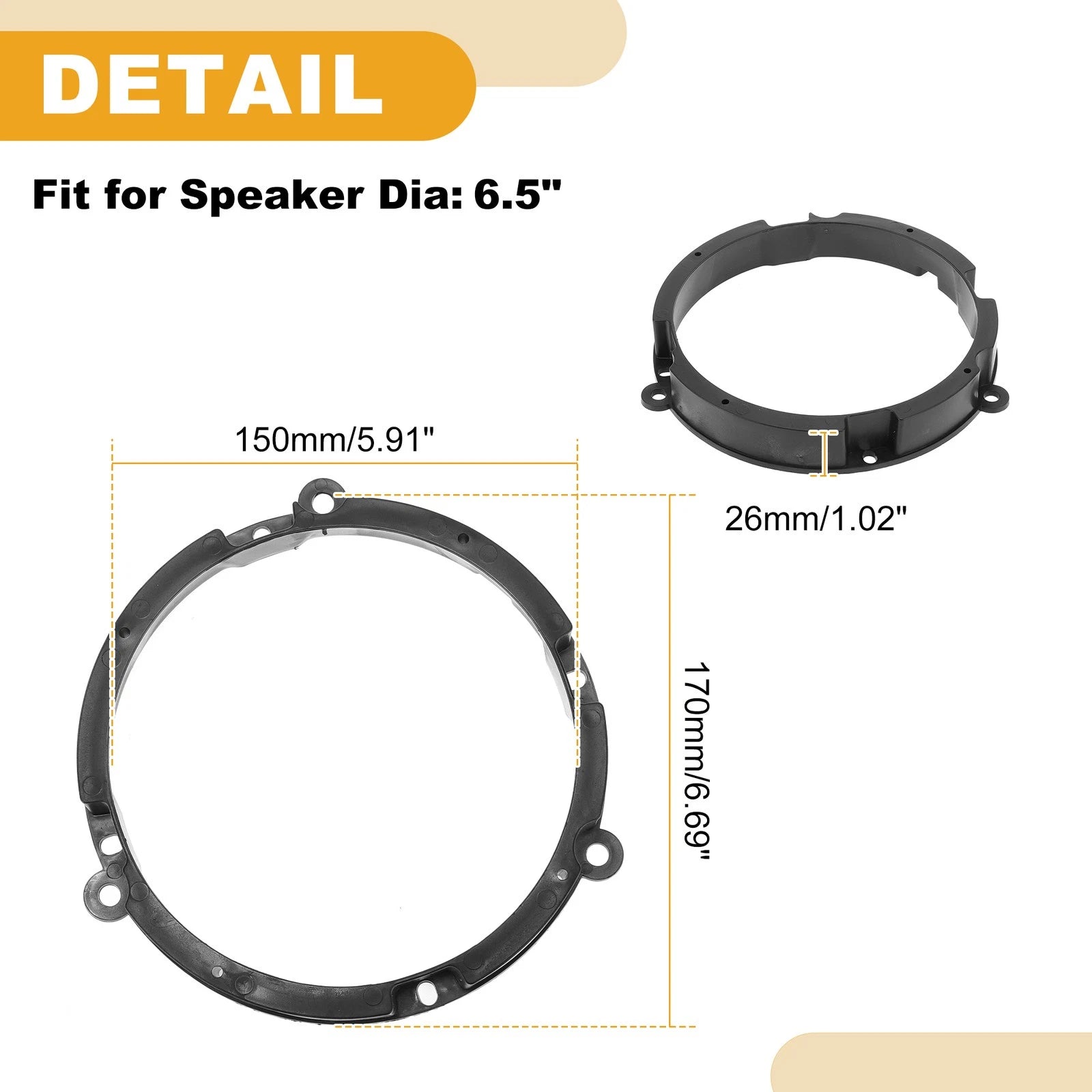 Speaker Spacer Ring Adapter for Volkswagen Santana (1995–2005)