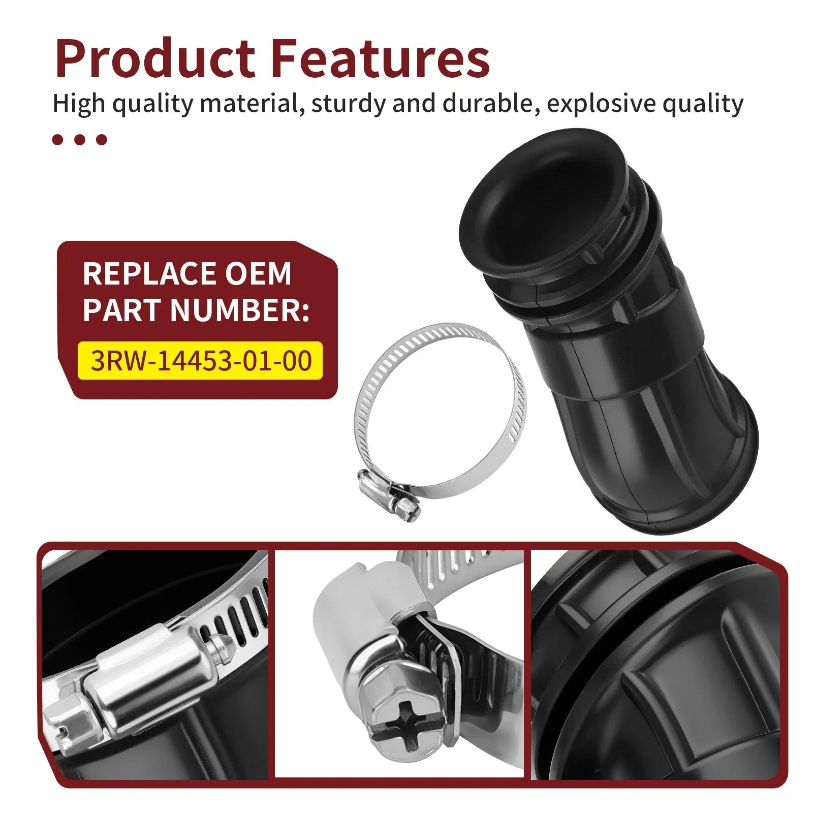 Air Box To Carb Boot Joint Duct w/ Clamp for Yamaha XT225 TTR225 (1992–2007)
