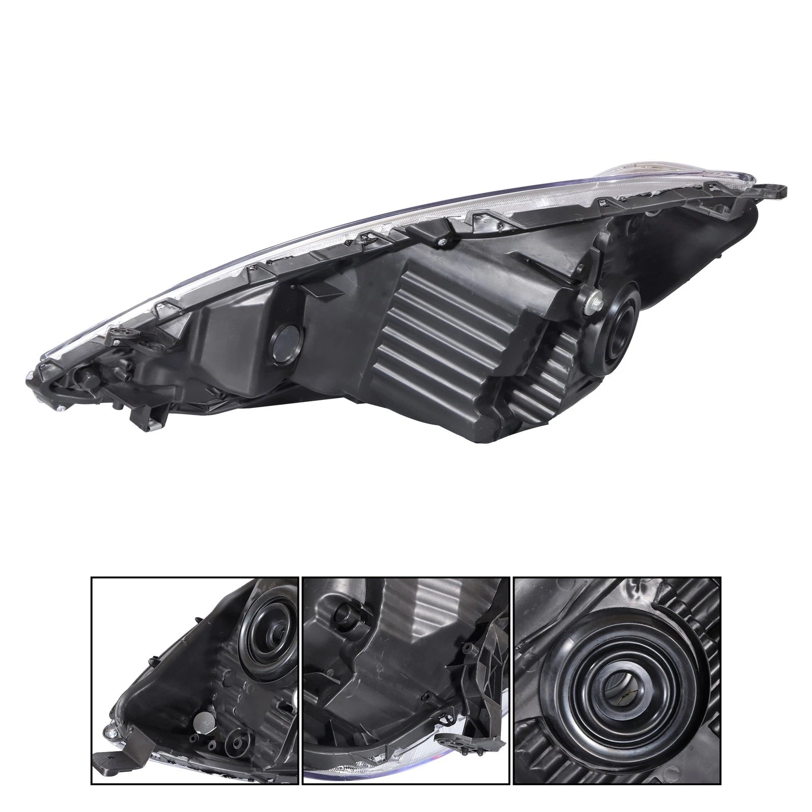 Headlight Assembly for Honda Fit Sport (2009-2011) Right Side Chrome Halogen