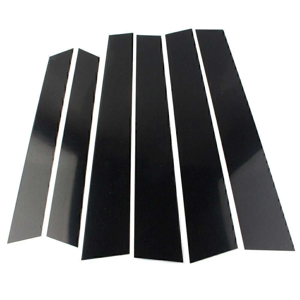 6 Pcs Car Door Trim Cover Kit Glossy Black Pillar Posts for Honda CR-V (07-11)
