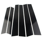 6 Pcs Car Door Trim Cover Kit Glossy Black Pillar Posts for Honda CR-V (07-11)