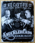 Vintage Replica Tin Metal Sign 3 Stooges Knuckleheads Garage (HD 1687)
