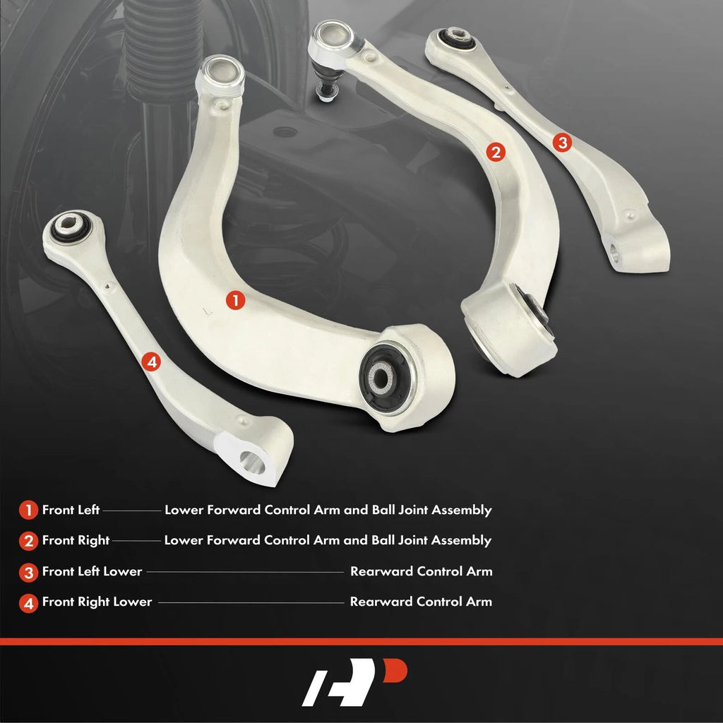 Set of 4 Front Lower Control Arm Ball Joints for Ford Explorer (2020–2022)