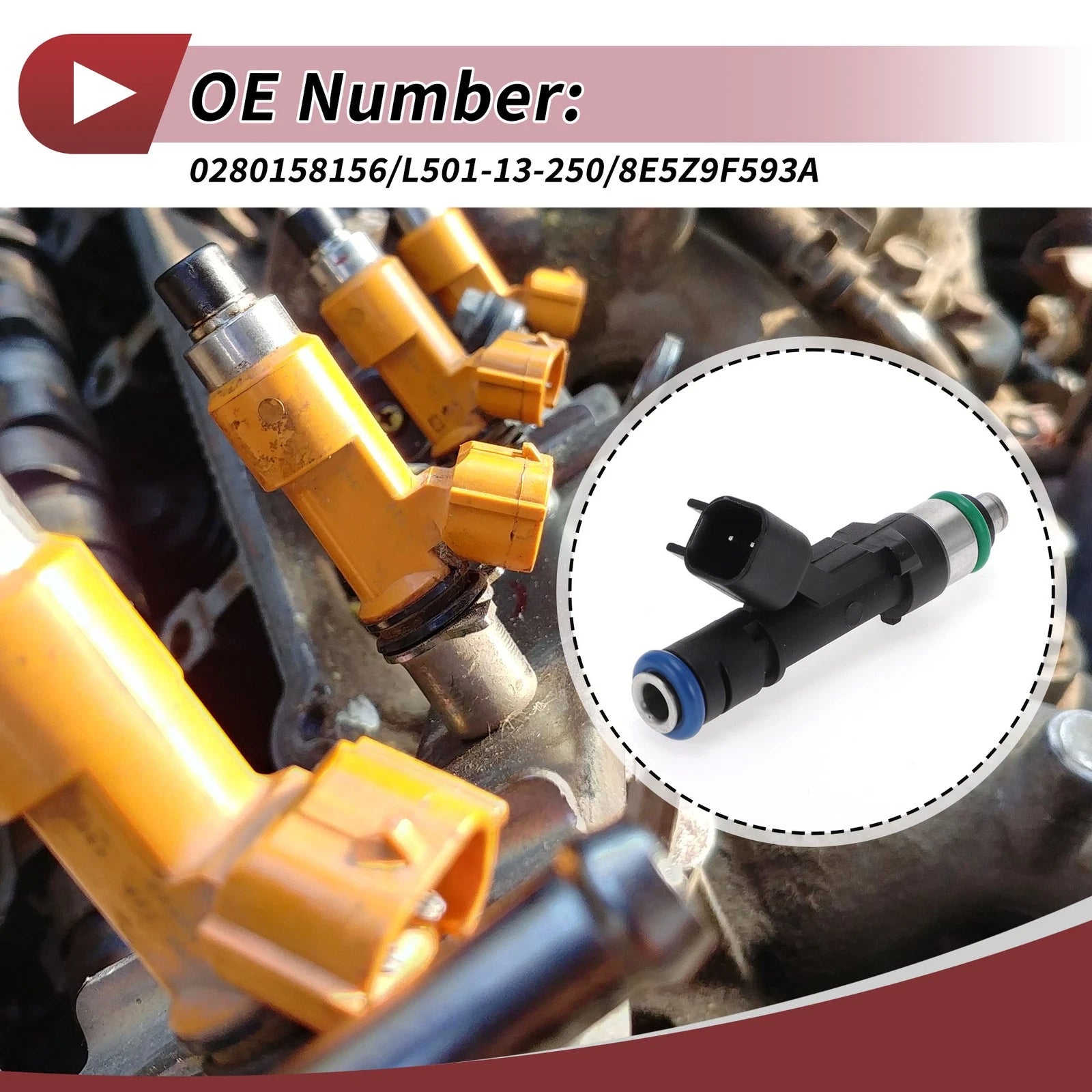 Fuel Injector No. 0280158156, L501-13-250 for Mazda 6 i 2.5 (2009–2013)