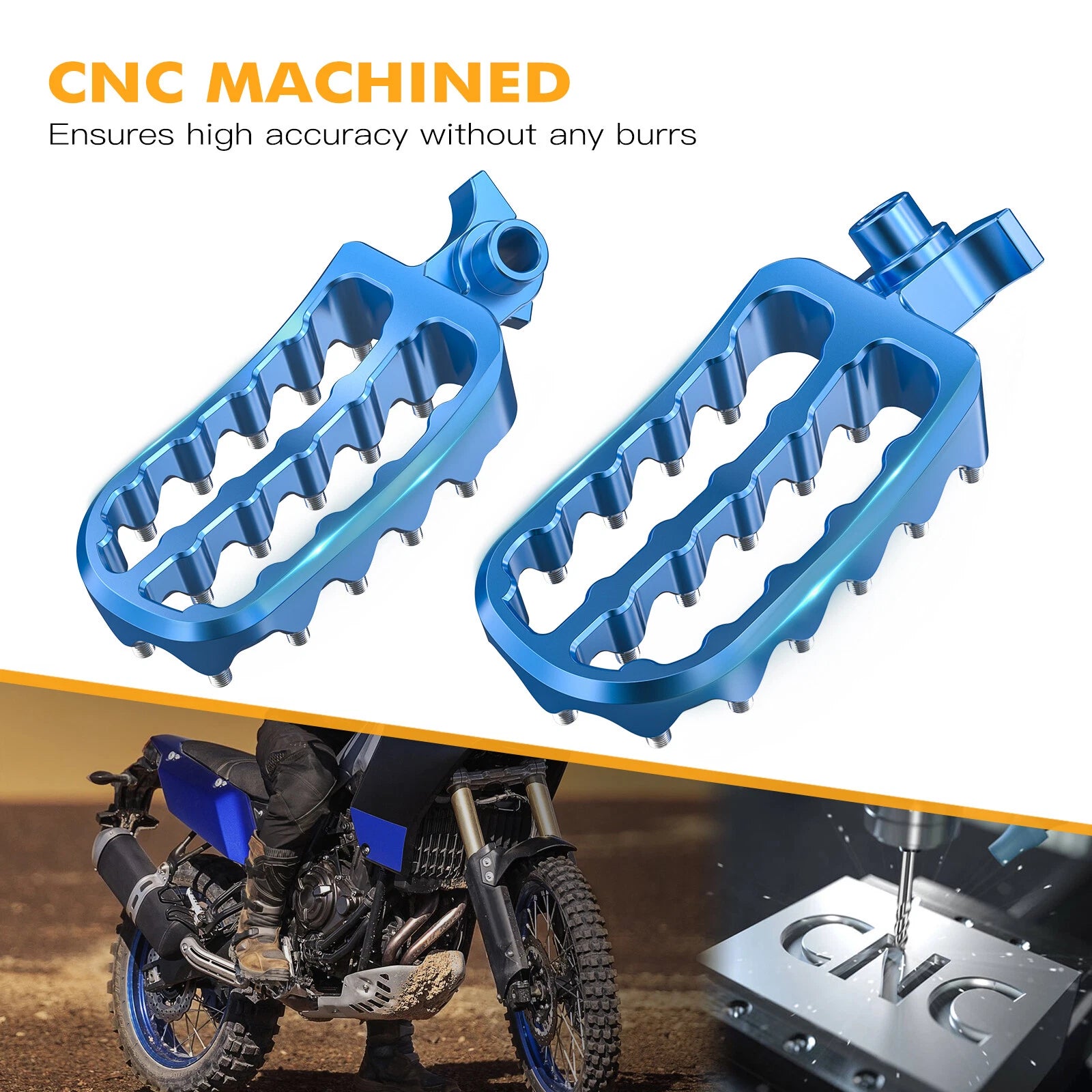 Aluminum Enlarged Front Footrest Pedal for Yamaha Tenere 700 (2019–2024)