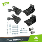 Set of 2 Rearward Leaf Spring Shackles & Bracket Hangers for Chevy GMC K2500 (1988–1997)