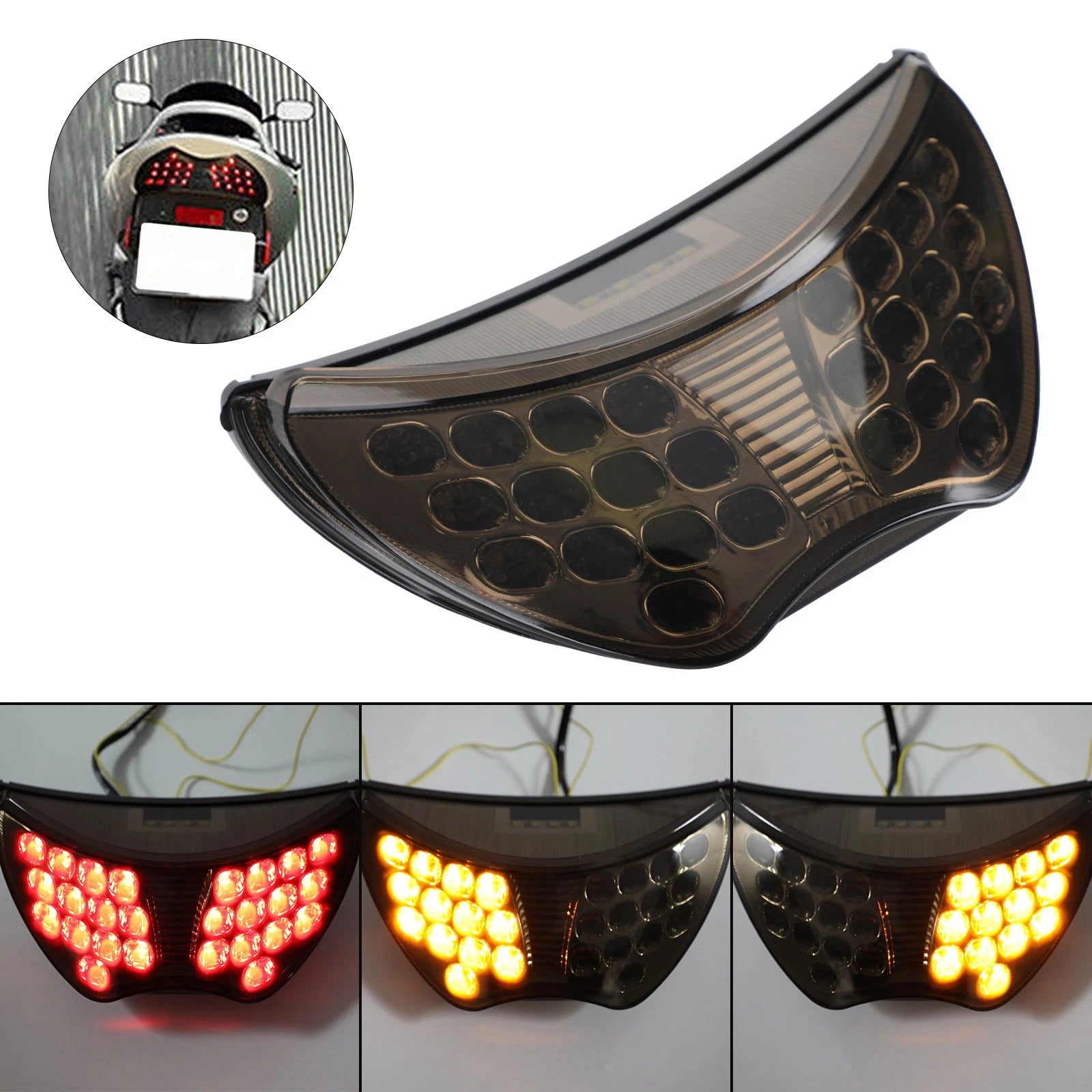 LED Turn Signals Tail Brake Light for Honda CBR600F/F4/F4i (2004–2006)