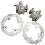 Rear Brake Calipers w/Pads & Rotors for Yamaha Grizzly 700 YFM700 (2007–2020)