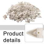 Set of 100 White Plastic Shelf Support Pegs for Cabinet Board Installation