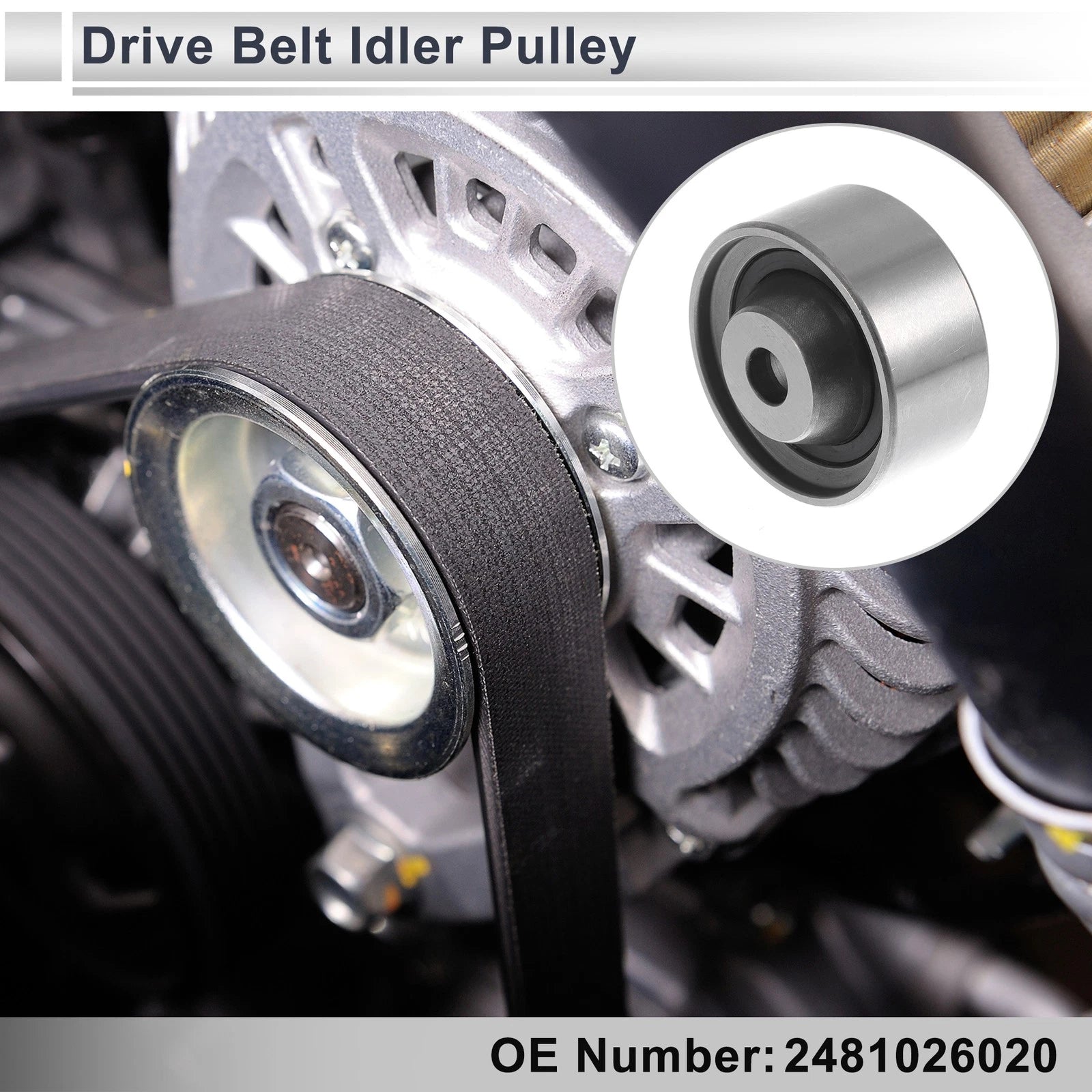 Drive Belt Idler Pulley for Kia Rio Hyundai (2006–2011) No. 2481026020