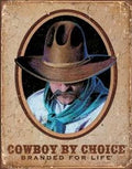 Vintage Replica Tin Metal Sign Cowboy Boy 1830