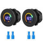 2pcs LED Digital Voltage Meter for Truck Marine Car (DC 12V)