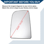 Left Upper Side Mirror Glass Replacement for VW Crafter (2010–2016)