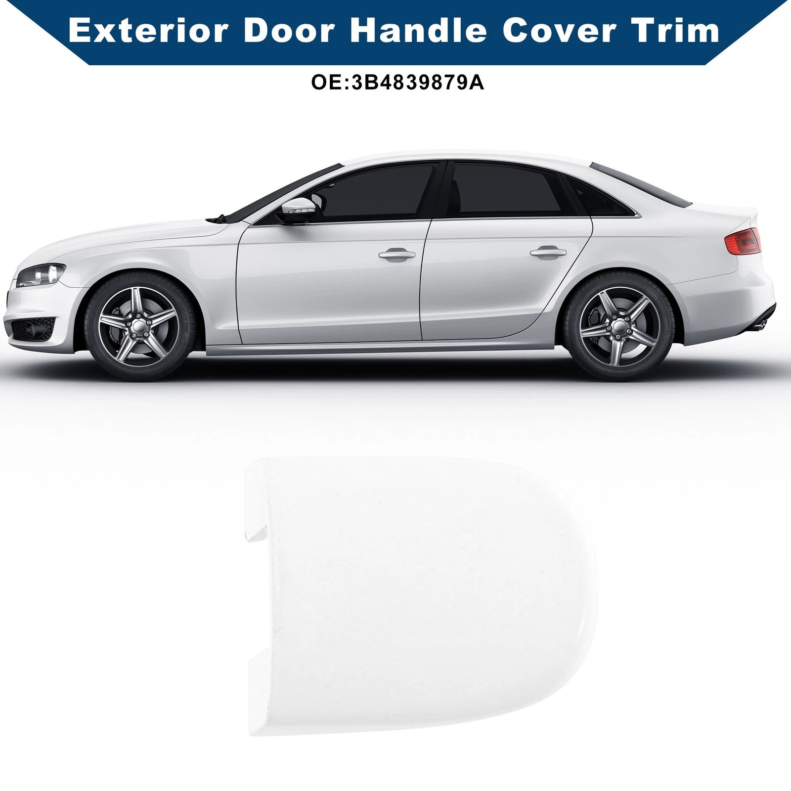 Exterior Door Handle Cover Trim for VW Golf (1999–2006), Audi TT (1998–2006) White