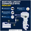 Fuel Line Kit for Mercury Outboards (EPA/CARB Approved) 3/8" x 6'