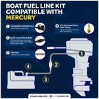 Fuel Line Kit for Mercury Outboards (EPA/CARB Approved) 3/8" x 6'