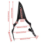Rear Black Sissy Bar Backrest Pad for Harley Breakout, Fat Boy (2013-2023)