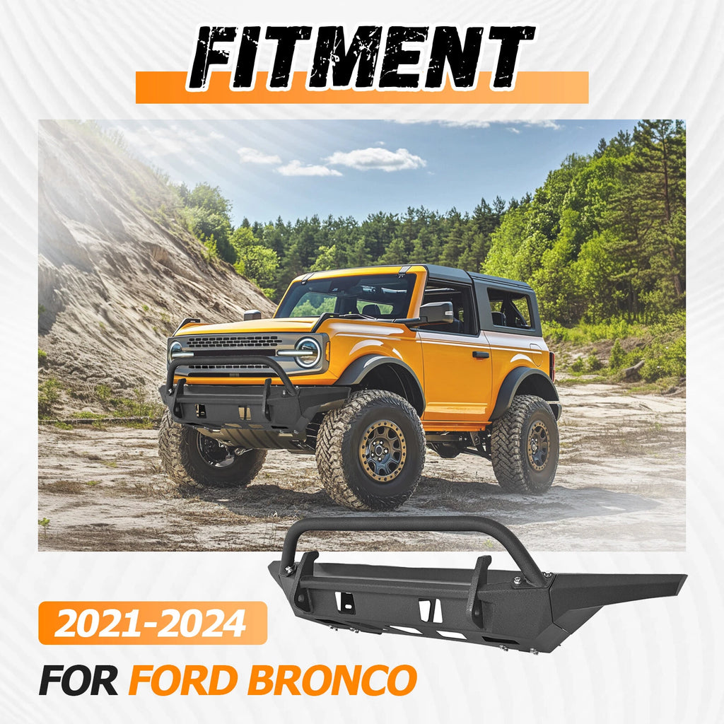 Off-Road Mid Width Front Bumper for Ford Bronco (2021–2024)