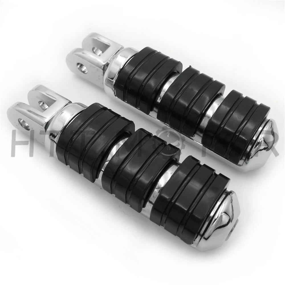 Chrome Aluminum Rubber Foot Peg for Harley FXBB FXBR FXBRS FXLR (2018–2023)