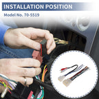Set of 2 Car Stereo CD Player Wiring Harness for Ford Crown Victoria (1998–2001)