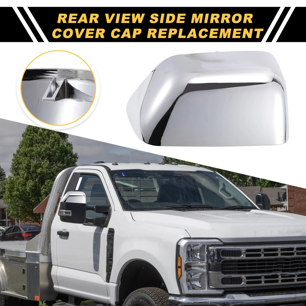 Chrome Right Side Mirror Cover Cap for Ford F-250 F-350 F-450 F-550 